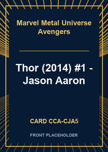 Thor (2014) #1 - Jason Aaron front card image