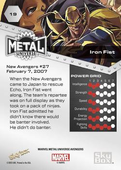 Iron Fist back artwork
