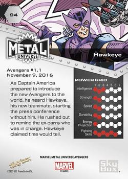 Hawkeye back card image