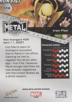Iron Fist back card image