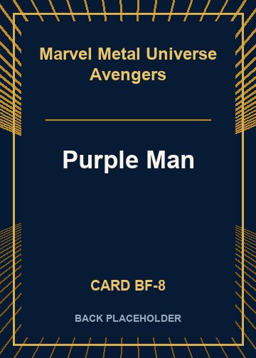 Purple Man back card image