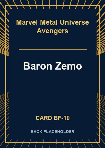 Baron Zemo back card image