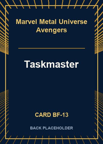 Taskmaster back card image