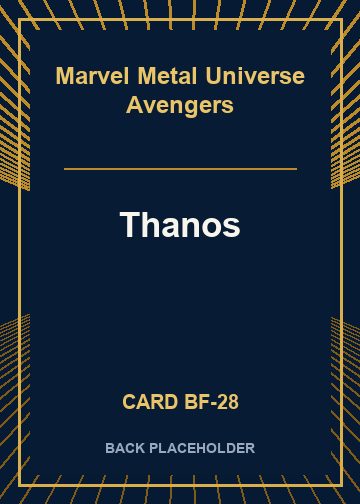 Thanos back card image