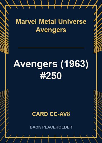 Avengers (1963) #250 back card image