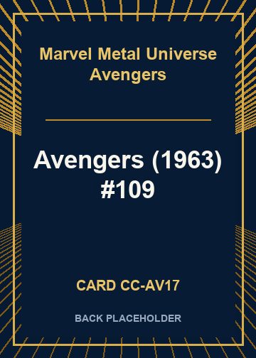 Avengers (1963) #109 back card image
