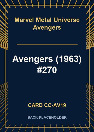 Avengers (1963) #270 back card image