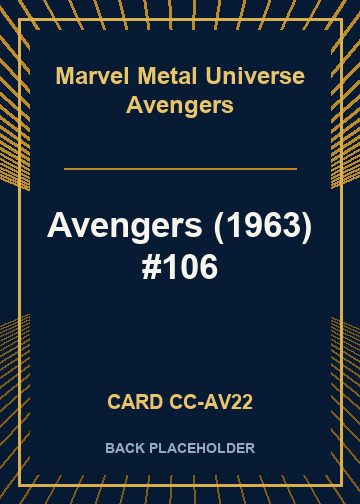 Avengers (1963) #106 back card image
