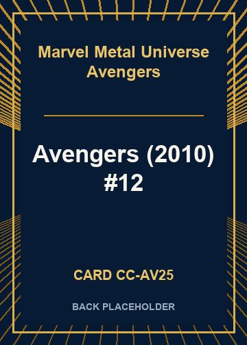 Avengers (2010) #12 back card image