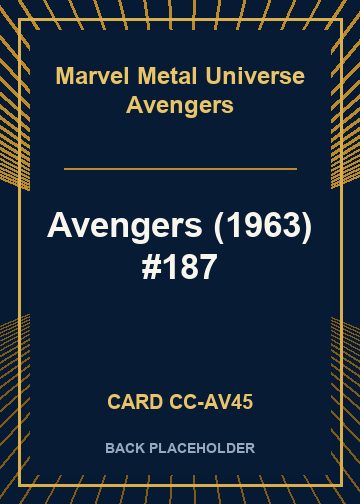 Avengers (1963) #187 back card image