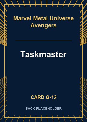 Taskmaster back card image
