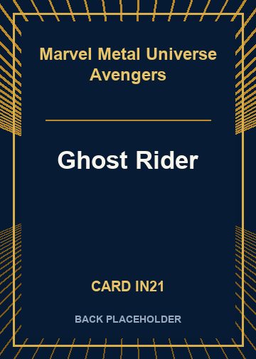 Ghost Rider back card image
