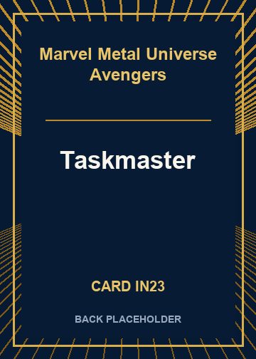 Taskmaster back card image