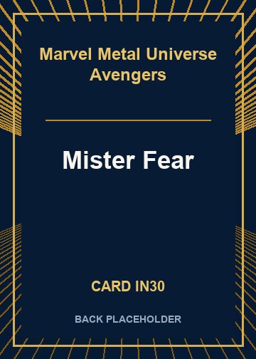 Mister Fear back card image