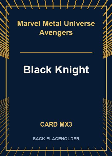 Black Knight back card image