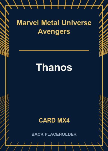 Thanos back card image