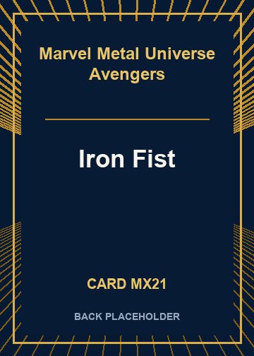 Iron Fist back card image