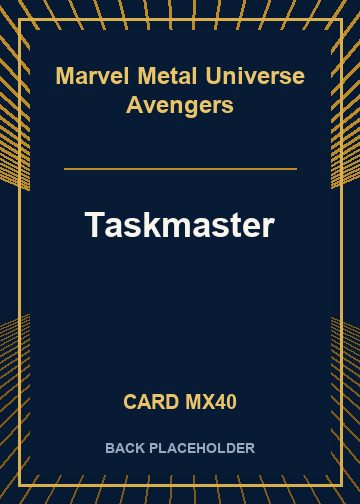 Taskmaster back card image