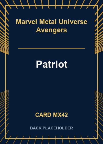 Patriot back card image
