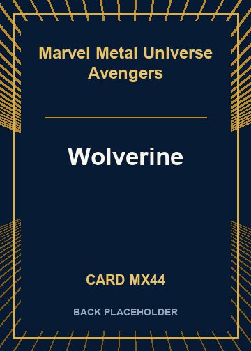 Wolverine back card image