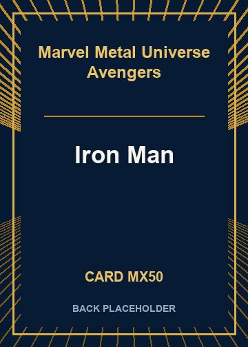 Iron Man back card image
