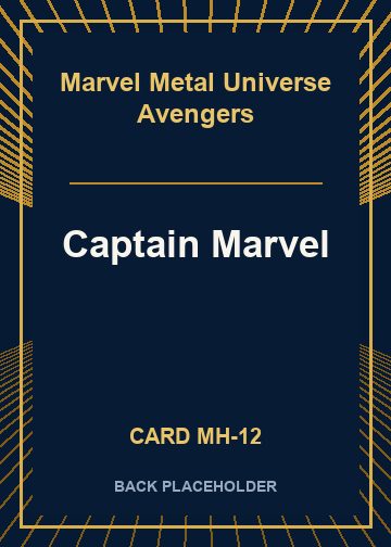 Captain Marvel back card image