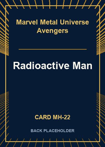 Radioactive Man back card image