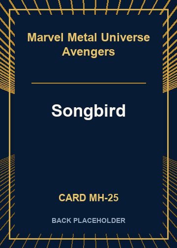 Songbird back card image