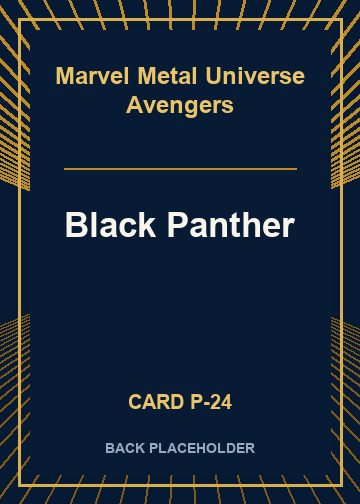 Black Panther back card image