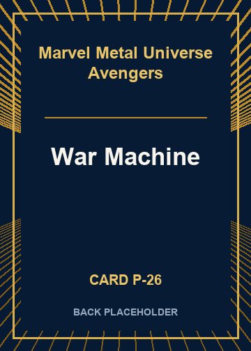 War Machine back card image