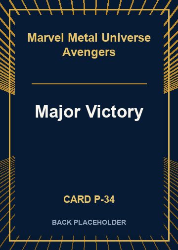 Major Victory back card image