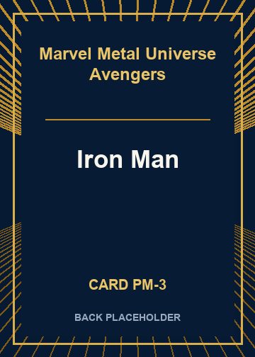 Iron Man back card image