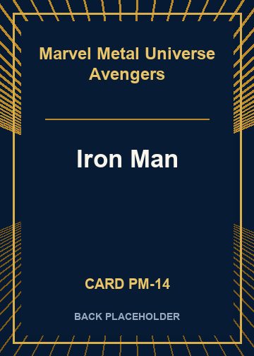 Iron Man back card image