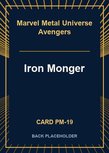 Iron Monger back card image