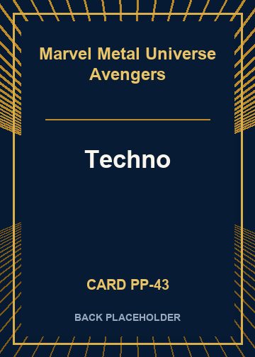 Techno back card image