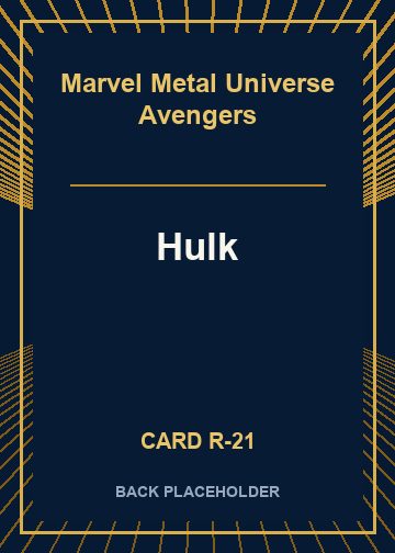 Hulk back card image