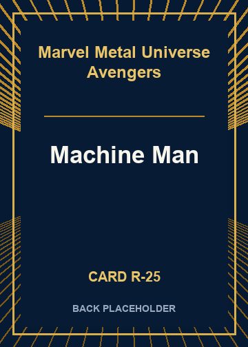 Machine Man back card image