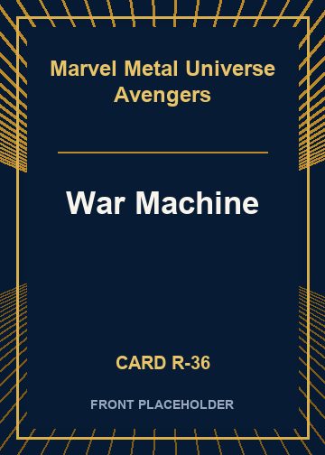 War Machine front card image