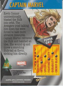 Captain Marvel back card image