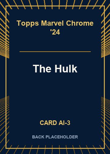 The Hulk back card image