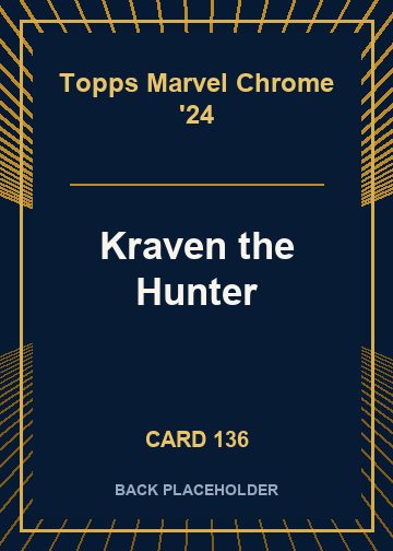Kraven the Hunter back card image