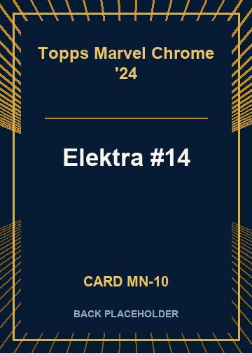 Elektra #14 back card image
