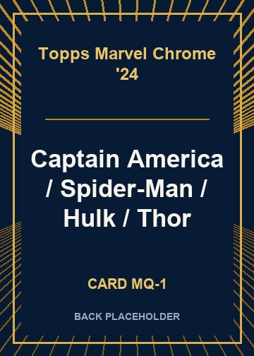 Captain America / Spider-Man / Hulk / Thor back card image