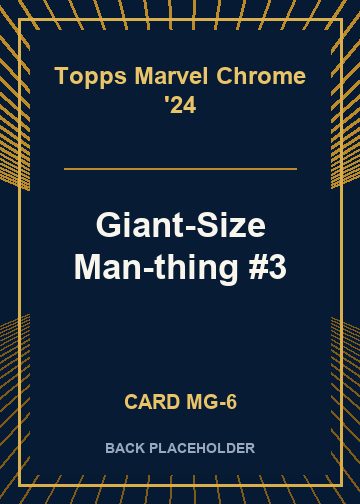 Giant-Size Man-thing #3 back card image