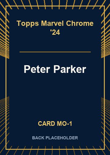 Peter Parker back card image