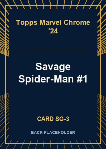 Savage Spider-Man #1 back card image