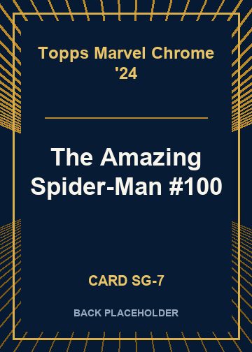 The Amazing Spider-Man #100 back card image
