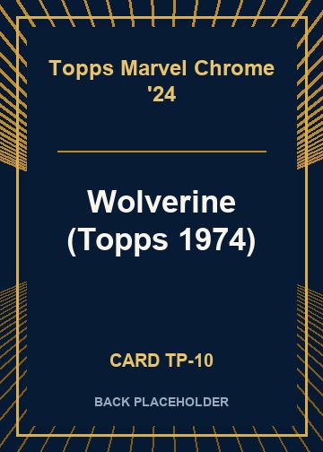 Wolverine (Topps 1974) back card image