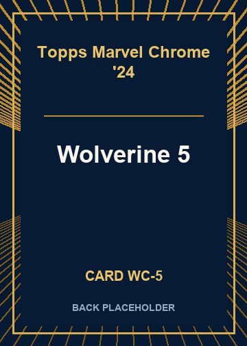 Wolverine 5 back card image