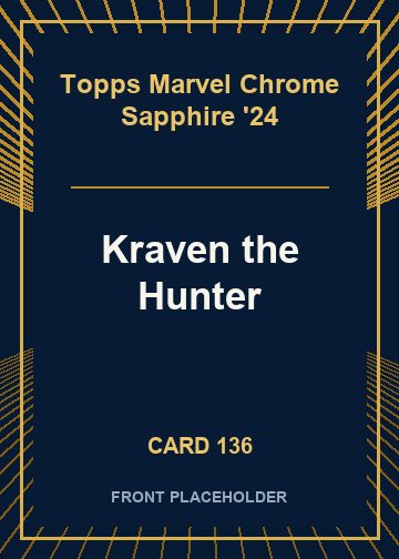 Kraven the Hunter card thumbnail